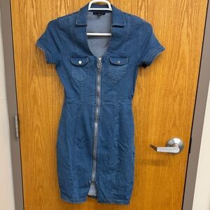 Haute Monde Blue Denim Mini Dress